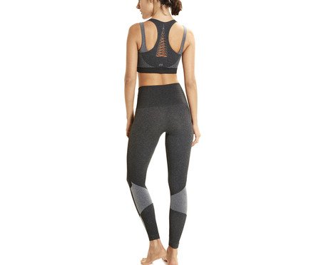 Top Fitness Mescla Duplo Preto Mescla | Westwing