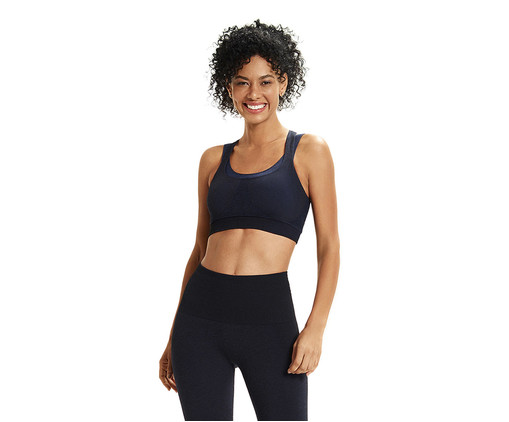 Top Fitness Mescla Duplo Azul Mescla, Azul | WestwingNow