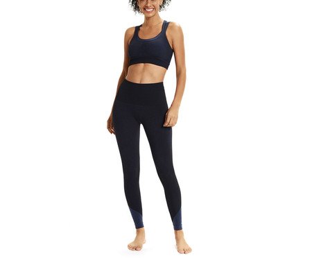 Top Fitness Mescla Duplo Azul Mescla | Westwing