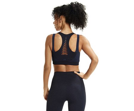 Top Fitness Mescla Duplo Azul Mescla | Westwing
