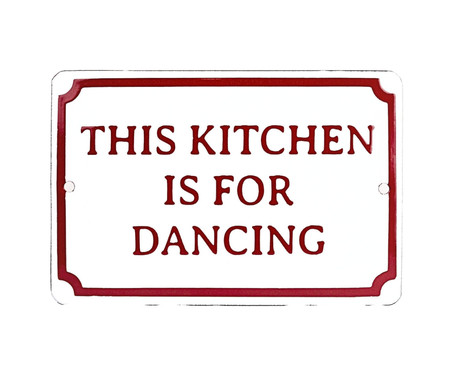 Placa Decorativa This Kitchen Is For Dancing