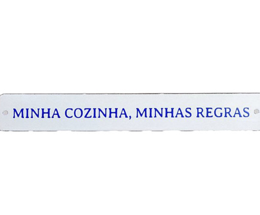 Placa Decorativa Minha Cozinha Minhas Regras, Colorido | WestwingNow