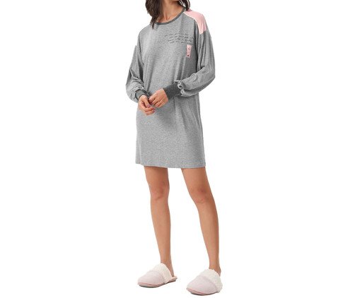 Camisola Manga Longa Cinza Claro, Cinza | WestwingNow