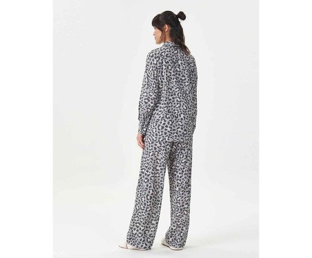 Conjunto Manga Longa Com Abertura Cinza | Westwing