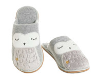 Pantufa Coruja Infantil Cinza | WestwingNow