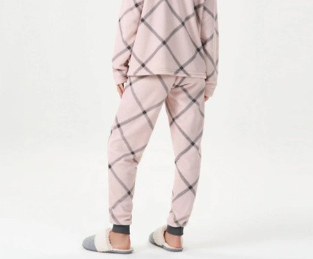 Pijama Manga Longa Com Abertura Rosa | Westwing