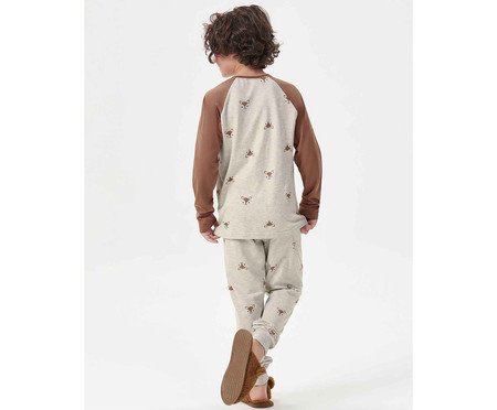 Pijama l Manga Longa Infantil Bege | Westwing