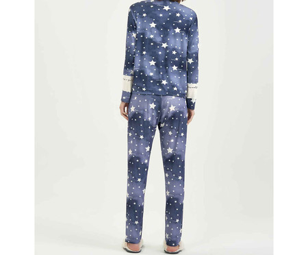 Pijama Manga Longa Azul Estrelas | WestwingNow