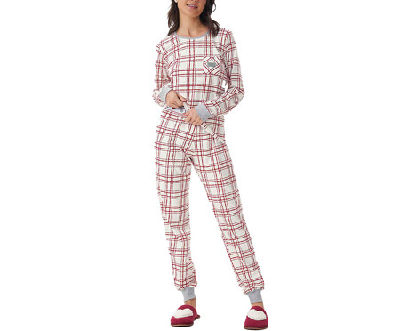 Pijama Manga Longa Creme