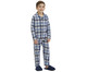 Pijama Longo com Abertura Infantil Xadrez e Azul, Azul | WestwingNow