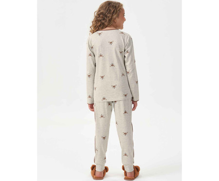 Pijama Manga Longa Infantil Bege | WestwingNow