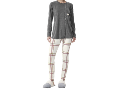 Pijama Manga Longa Com Legging Mescla | WestwingNow