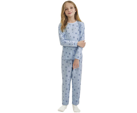 Pijama Manga Longa Infantil Azul Claro | WestwingNow