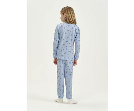 Pijama Manga Longa Infantil Azul Claro | WestwingNow