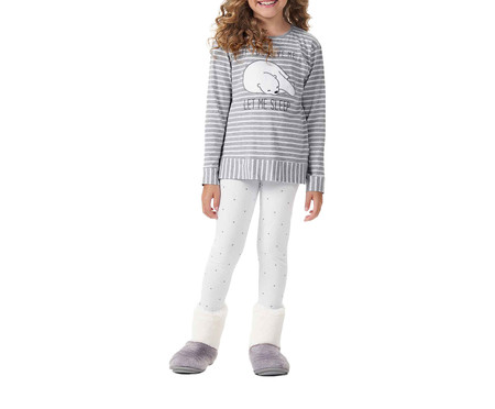 Pijama Manga Longa Com Legging Infantil Branca | WestwingNow