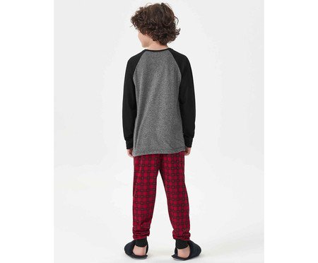 Pijama l Manga Longa Infantil Cinza | Westwing