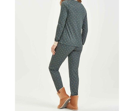 Pijama Feminino Manga Longa Verde | Westwing
