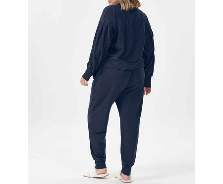 Pijama l Manga Longa Plus Size Azul | Westwing