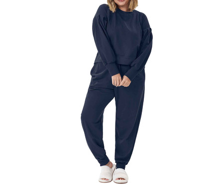 Pijama l Manga Longa Plus Size Azul | WestwingNow