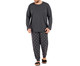 Pijama l Manga Longa Plus Size Cinza, Cinza | WestwingNow