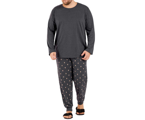 Pijama l Manga Longa Plus Size Cinza, Cinza | WestwingNow