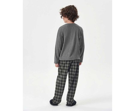 Pijama ll Manga Longa Infantil Cinza | Westwing