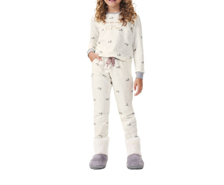 Pijama ll Manga Longa Infantil Branca | WestwingNow