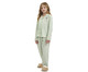 Pijama Longo com Abertura Infantil Listrado Verde, Verde | WestwingNow