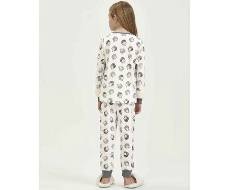 Pijama Manga Longa Infantil Off White Carneirinhos | Westwing