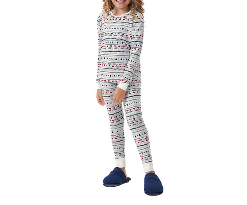 Pijama Manga Longa Infantil Branca, Branco | WestwingNow