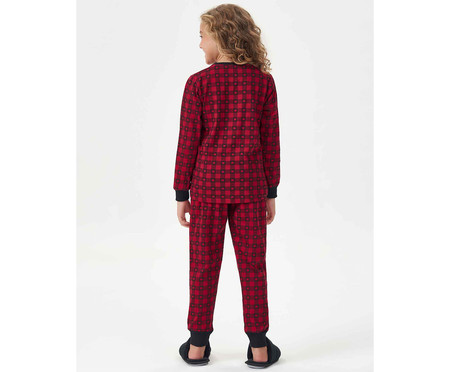 Pijama Manga Longa Infantil Vermelho | WestwingNow