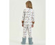 Pijama Manga Longa Infantil Off White e Mescla, Bege | WestwingNow