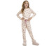 Pijama Manga Longa Infantil Off White e Rosa, Rosa | WestwingNow