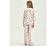 Pijama Manga Longa Infantil Off White e Rosa, Rosa | WestwingNow