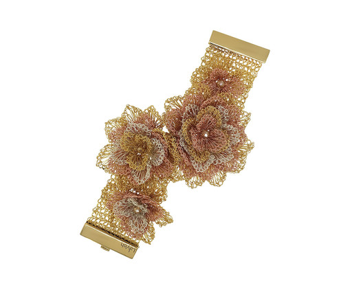 Bracelete Rose Maxi Trio Gold - 10X17,5cm, Dourado | WestwingNow