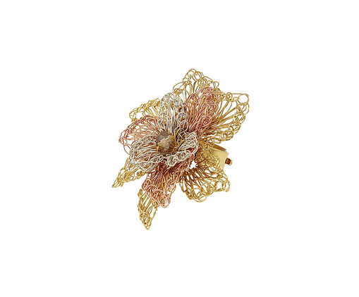 Anel Rose Spike Trio Gold - 4,5X4,5cm, Dourado | WestwingNow