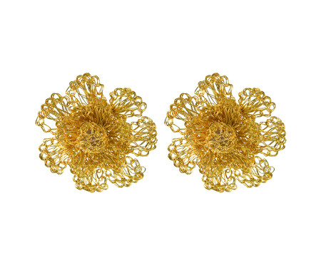 Brinco Flor Gold