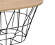 Mesa de Centro Retangular Basket Oval - Preta e Carvalho Amêndoa, Preto, Natural | WestwingNow