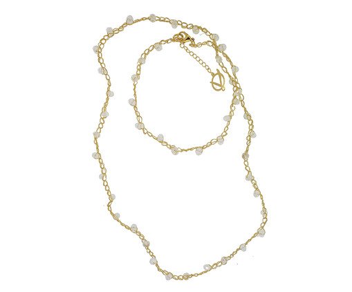 Colar em Cristal de Fio Un Transparente Gold, Dourado | WestwingNow
