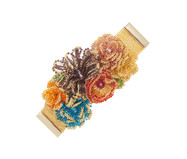 Bracelete Crochê Flores Max Colorido Gold | WestwingNow