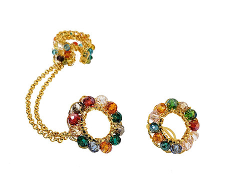 Brinco Earcuff Corrente Colorful Gold | WestwingNow