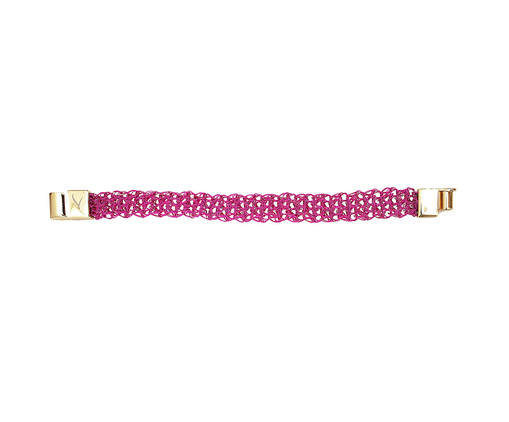 Pulseira de Crochê Pequena Pink Gold, Dourado | WestwingNow