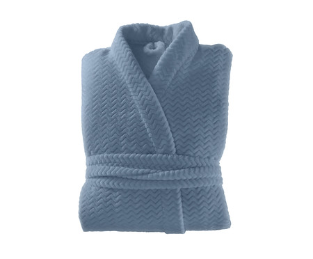 Roupão Plush Tweed - Azul Céu