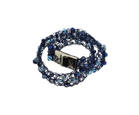 Bracelete de Crochê Brair Duplo Azul | WestwingNow