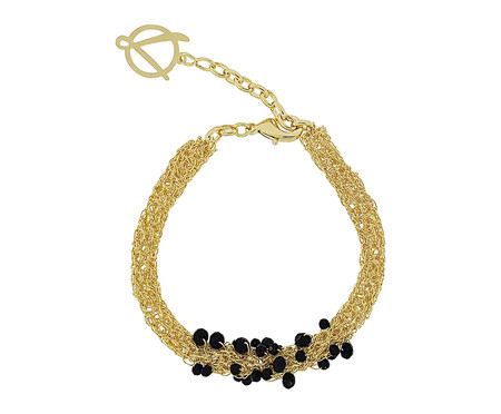 Bracelete Wild Card Preto - 1X17,5cm