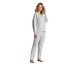 Pijama Longo Manga Ampla Cinza Mescla, Colorido | WestwingNow