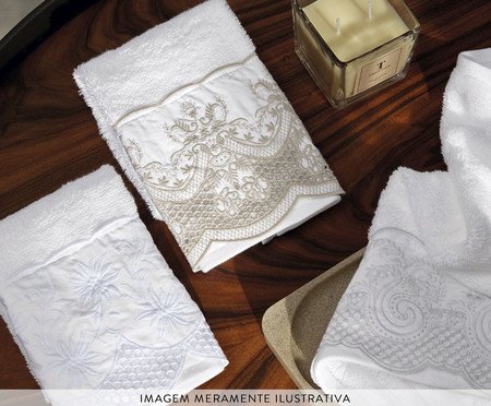 inativo_Jogo de Toalhas de Rosto Imperiale Branco | Westwing