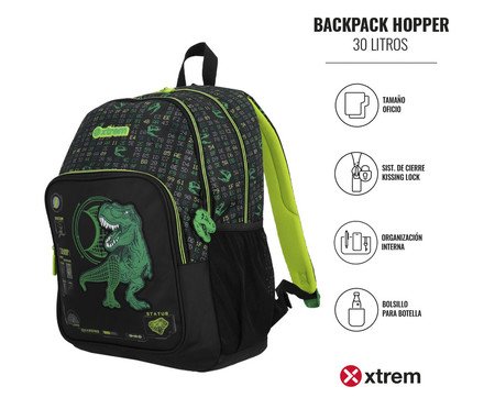 Mochila Infantil Hopper Dino Verde | Westwing