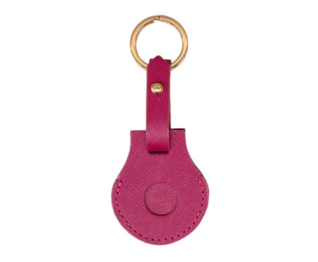 Porta Airtag de Couro Pink