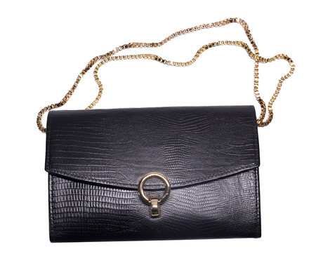 Bolsa Crossbody Quadrada de Couro Preto | WestwingNow